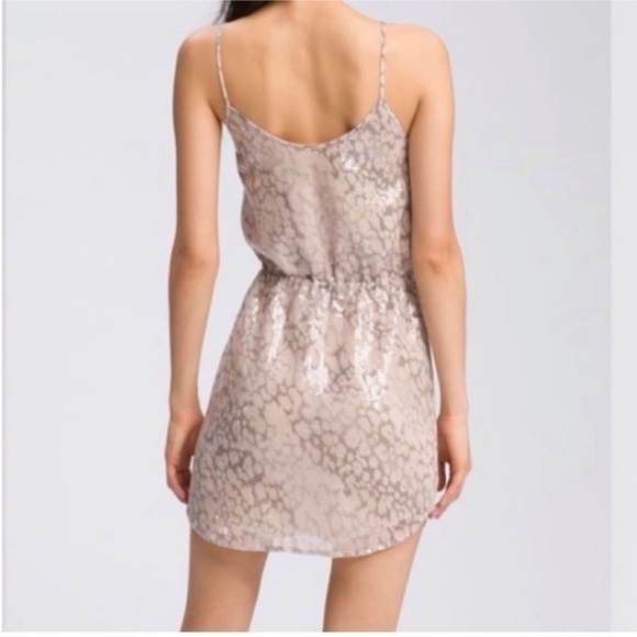 Rebecca Taylor Sequined Leopard Animal Print Dress with Elastic Waist size 6 - Picture 9 of 15